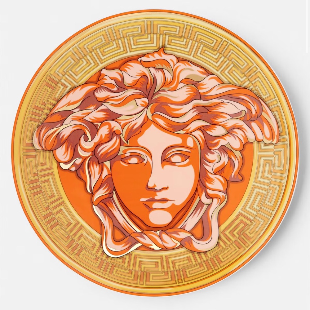 Versace Amplified Medusa Orange Coin Charger